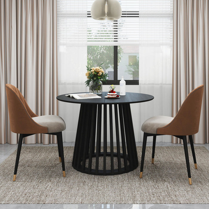Modern Round Coffee Table With Grille Moldin