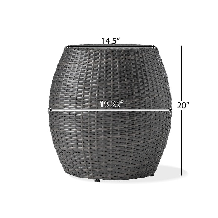 Outdoor Wicker Patio Side Table