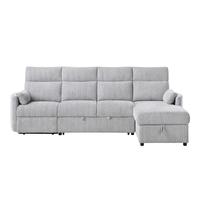 Sleeper Sofa With Storage Chaise - Grey
