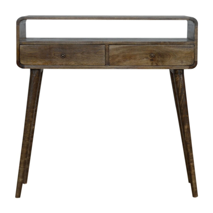 Solid Wood Curved Console Table