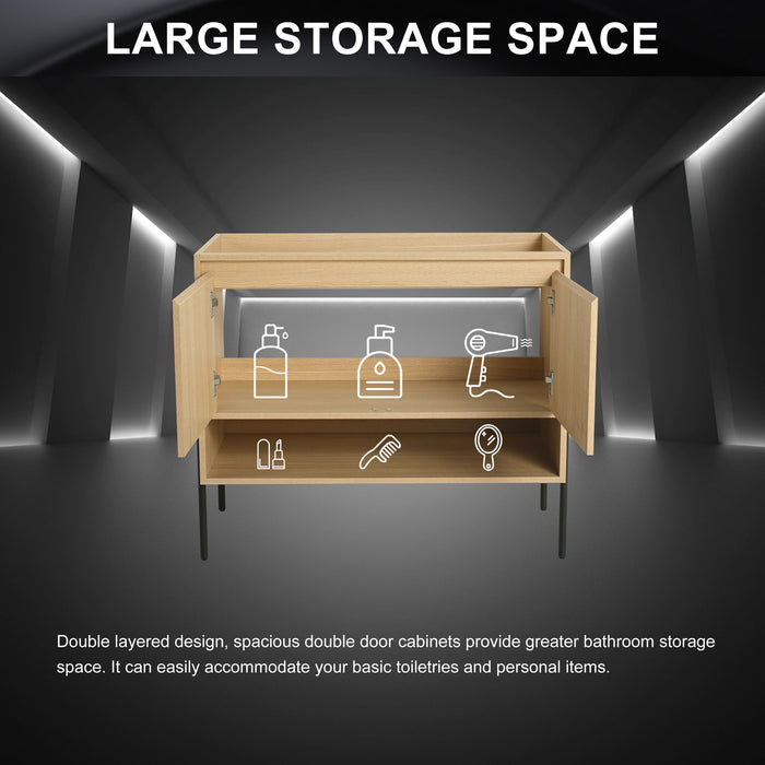 Freestanding Bathroom Vanity & Soft Close Cabinet Doors