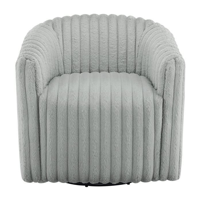 Alexa Barrel Swivel Chair - Grey