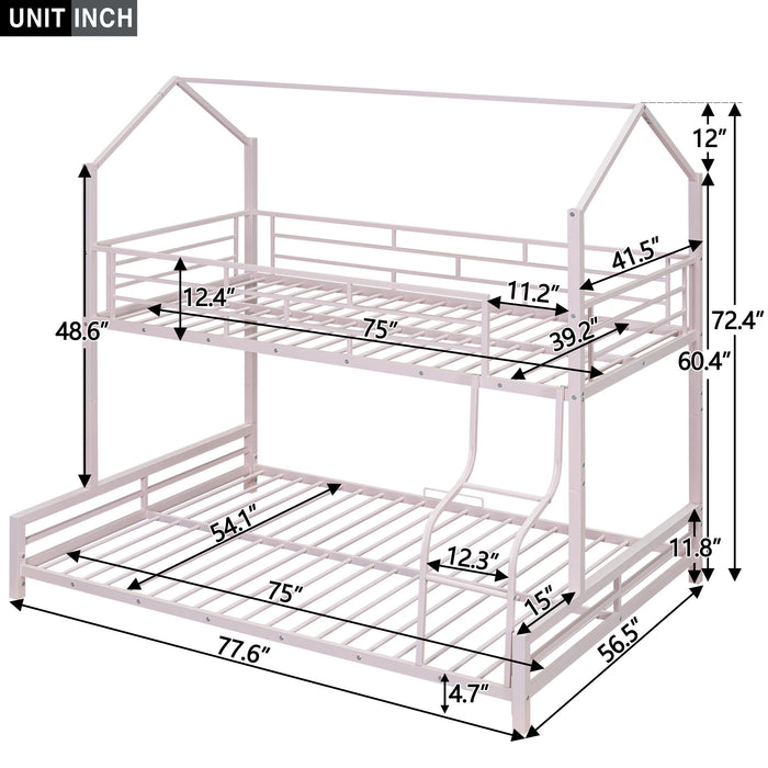 Sturdy Frame House Bunk Bed