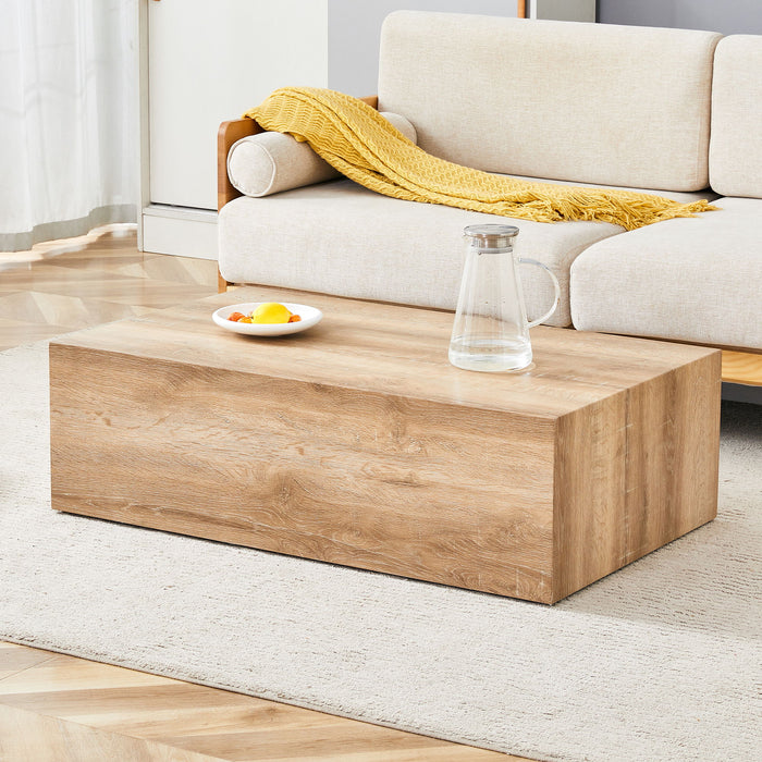 Modern Coffee Table With Smooth Light Wood Texture Patterns Material - Natural Wood