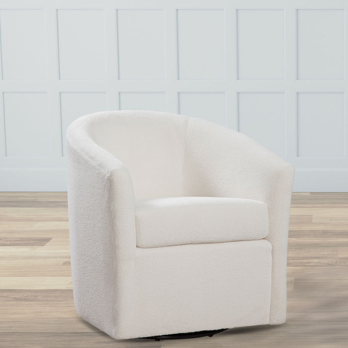 Oaklynn - Barrel Style Swivel Accent Chair
