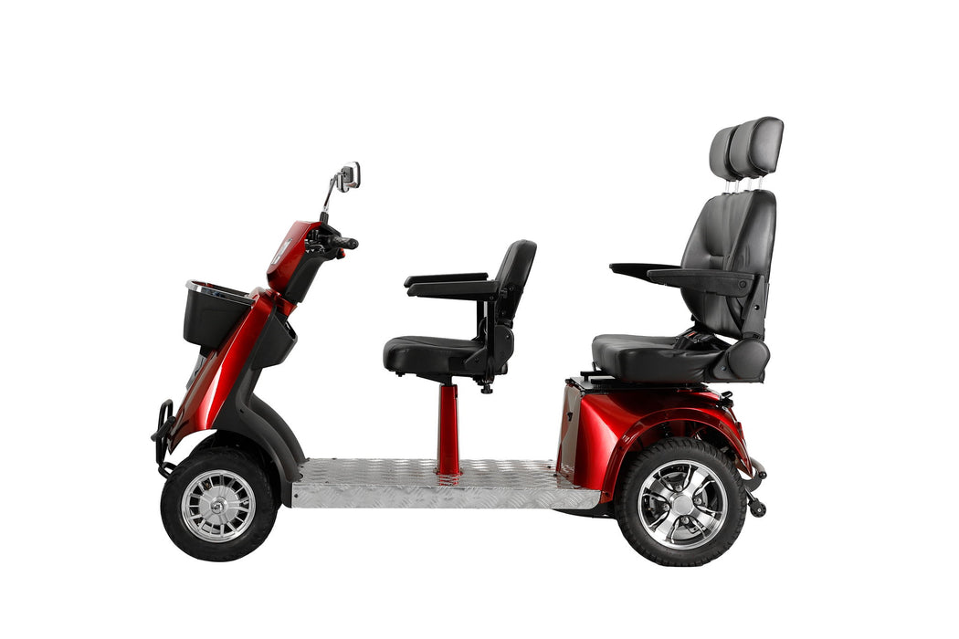 Electric Mobility Recreational Travel Scooter For Adults, Mobility Scooters, 4 Wheel Powered Mobility Scooters - Red
