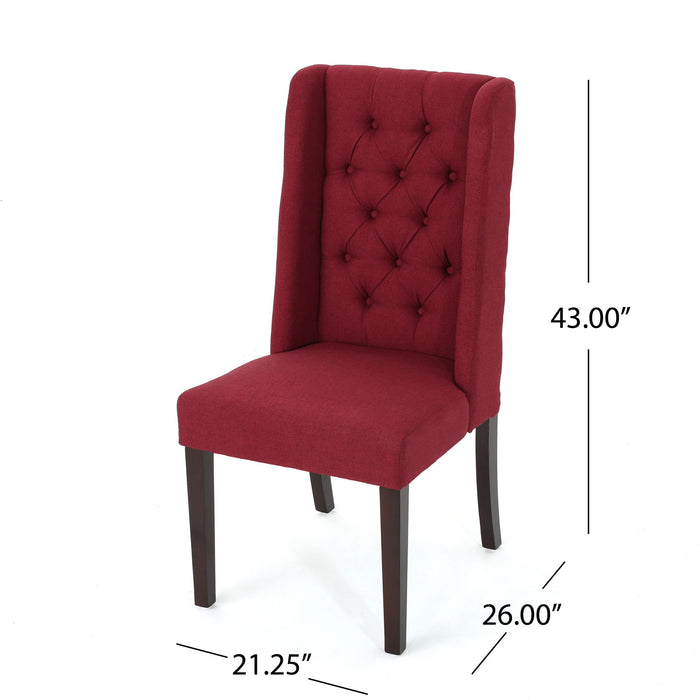 Sophisticated Tufted Dining Chair With High Back Design