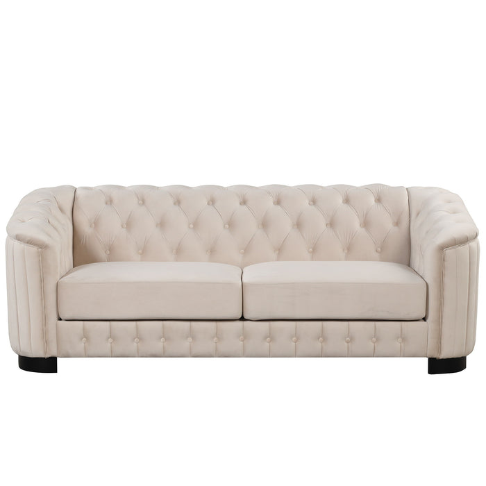 Sofa With Thick Removable Seat Cushion, 3 Seater