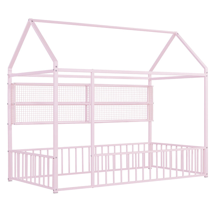 House Frame With Fence And Shelves