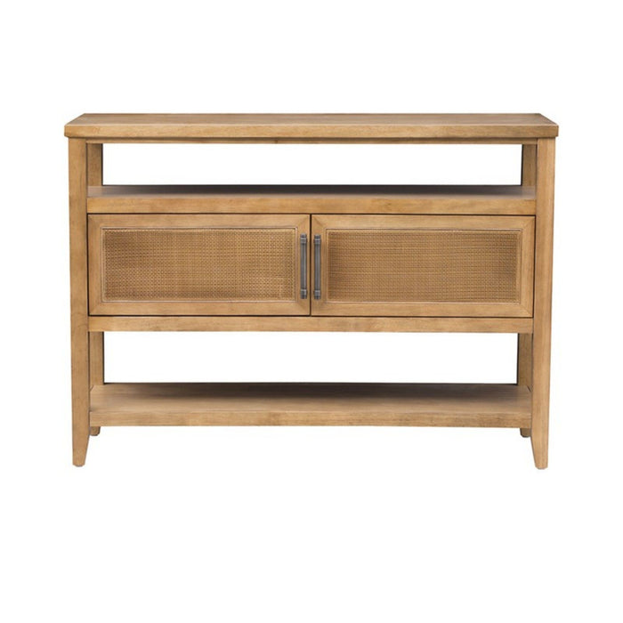 Naomi - 2 Door Storage Console Table With Ample Shelving - Natural