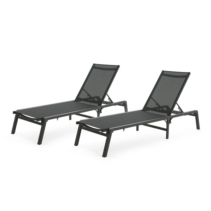 Westport - Outdoor Folding Lounge (Set of 2) - Black