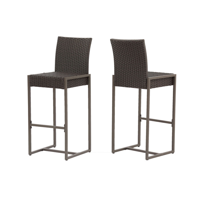 Outdoor Barstool With Hand Crafted Details (Set of 2)