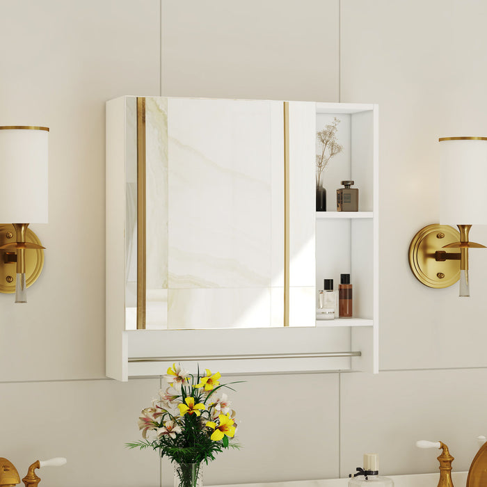 Wall Mounted Bathroom Storage Medicine Cabinet Cabinet With Mirror Door