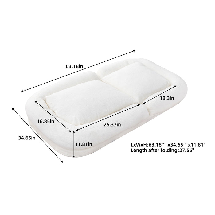 Contemporary Folding Sofa Chair With 5 Adjustable Positions For Gaming, Meditation, And Relaxation