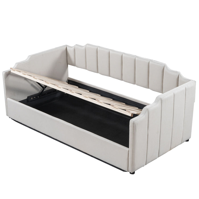 Modern Upholstered Daybed With Underneath Storage