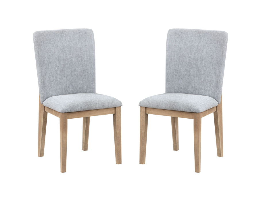 Caspian - Linen And Oak Finish Dining Chair (Set of 2) - Gray