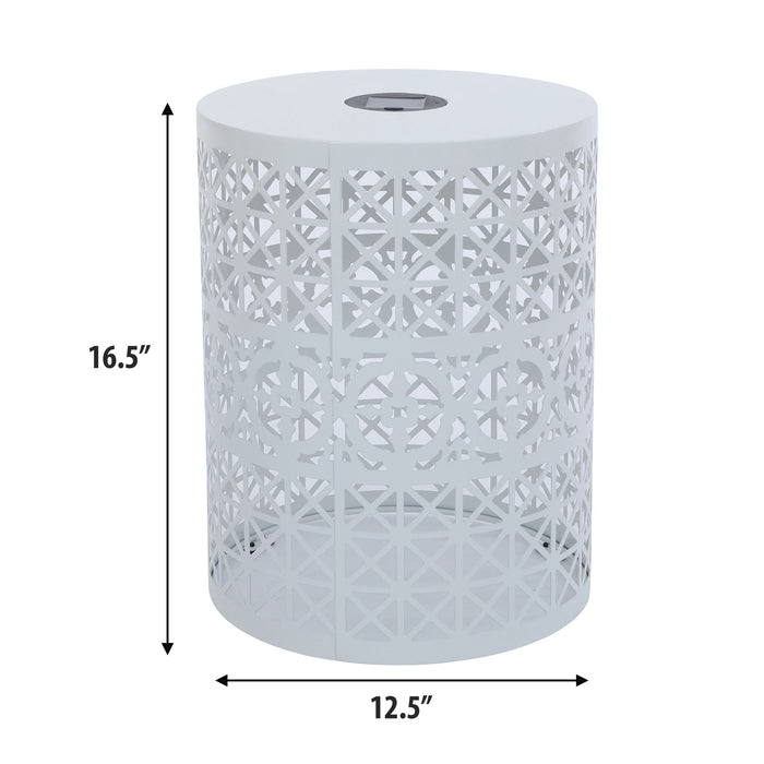Modern Iron Solar Side Table With Built - In Light