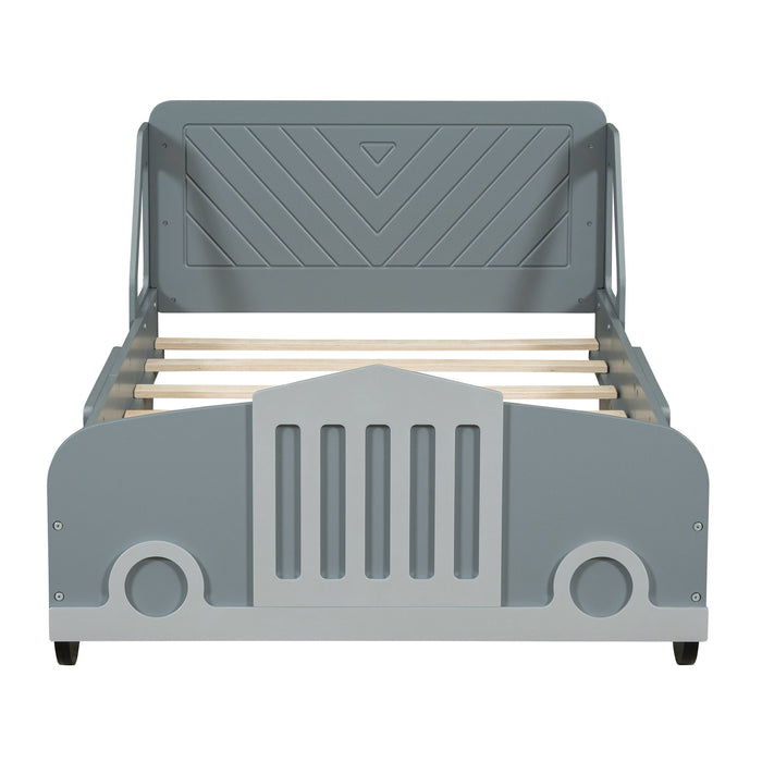 Car Shaped Platform Bed With Wheels