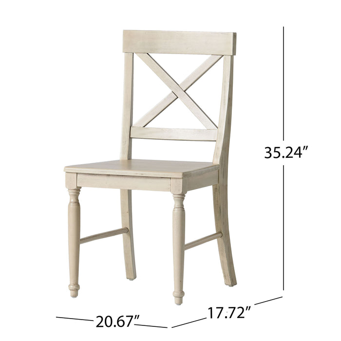 Dining Chair With X Shaped Back (Set of 2)