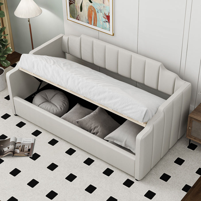 Modern Upholstered Daybed With Underneath Storage