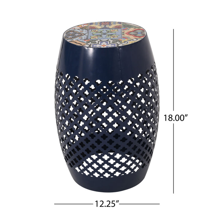 Roswell - Outdoor Side Table With Mosaic Tile Top