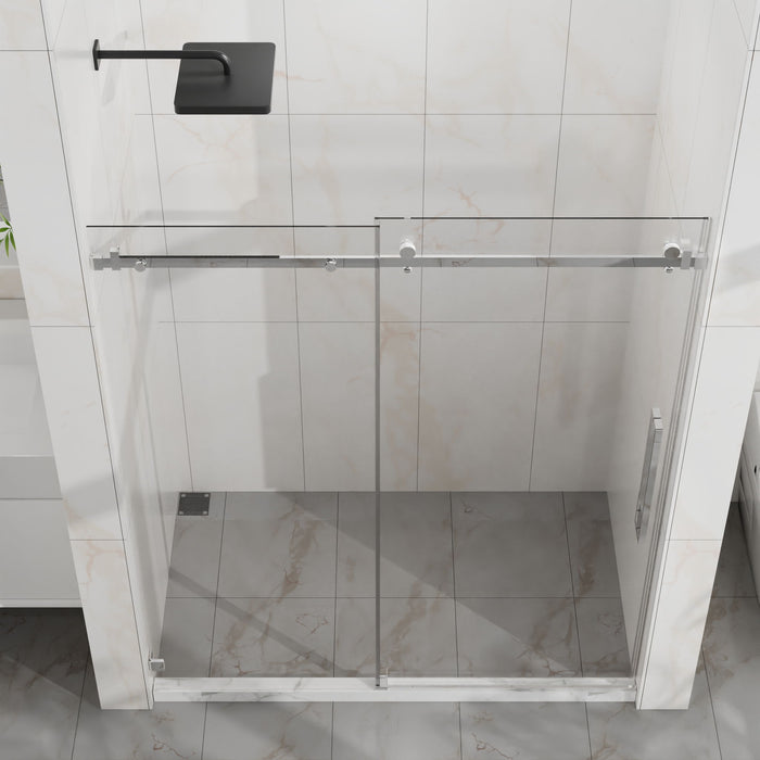 Frameless Tub Sliding Shower Door With Easy Clean Coating