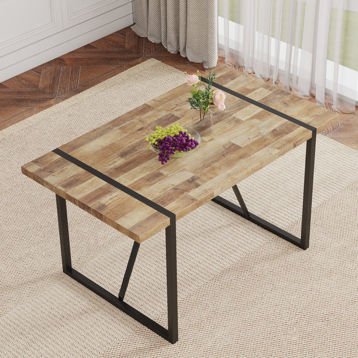 Industrial Rectangular Dining Table For 4 - 6 People