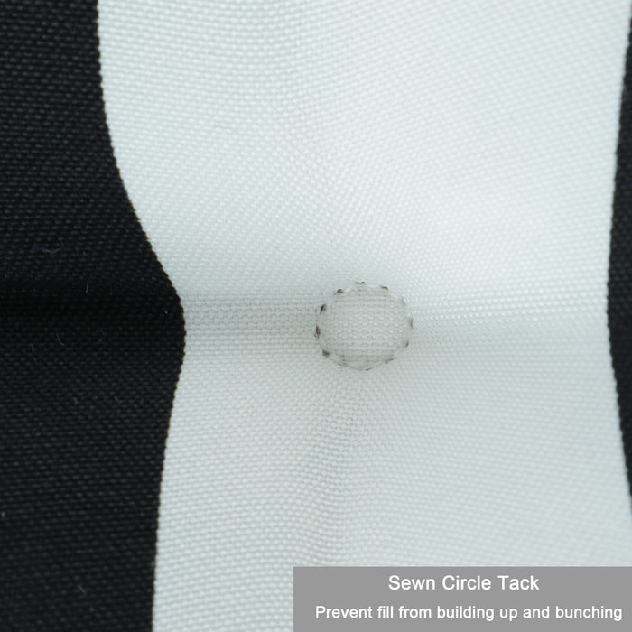 2 Piece High Back Patio Chair Cushion Set, Tufted Adirondack And Rocking Chair Cushions