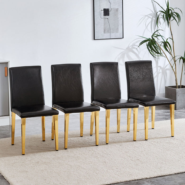 Elegant Upholstered Chairs With Metal Legs