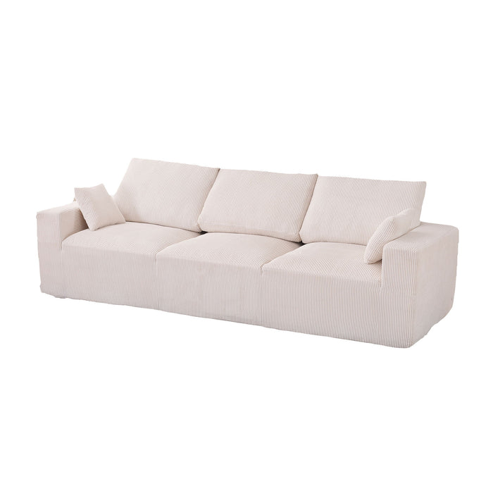 Modular Sectional Sofa With Extra Wide Cushion, USB / Type C Charger, Petal Armrest