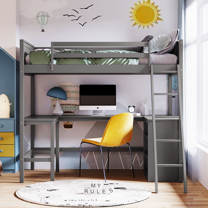 Loft Bed With Shelves With Desk