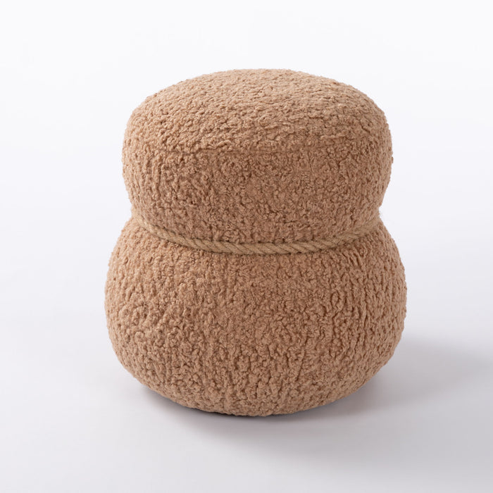 Snowman Stool With Cushion And Solid Wood Frame