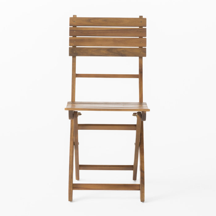 Outdoor 3 Piece Half Round Folding Bistro Set