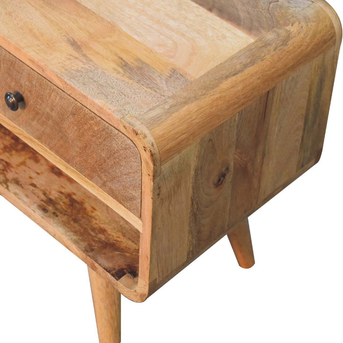 Reverse Curve Media Unit - Oak