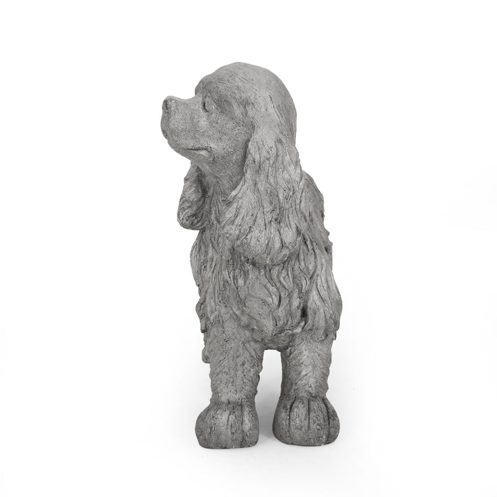 Cocker Spaniel Dog Statue - Gray