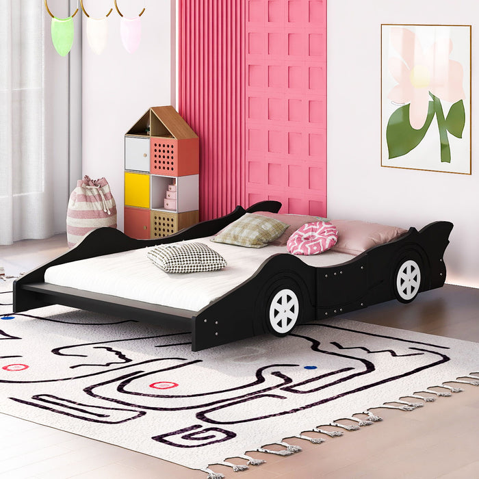 Race Car Shaped Platform Bed & Wheels