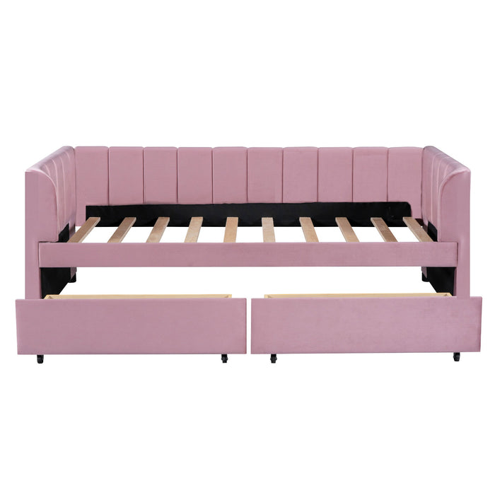 Upholstered Daybed With Ergonomic Design Backrest
