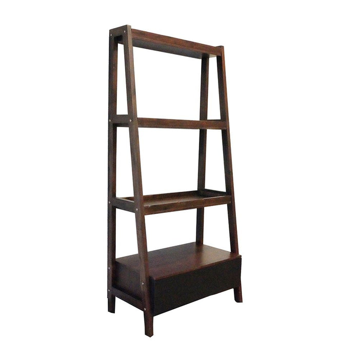 Ladder Shelf, Ladder Style Display Shelf - Natural Wood / Brown