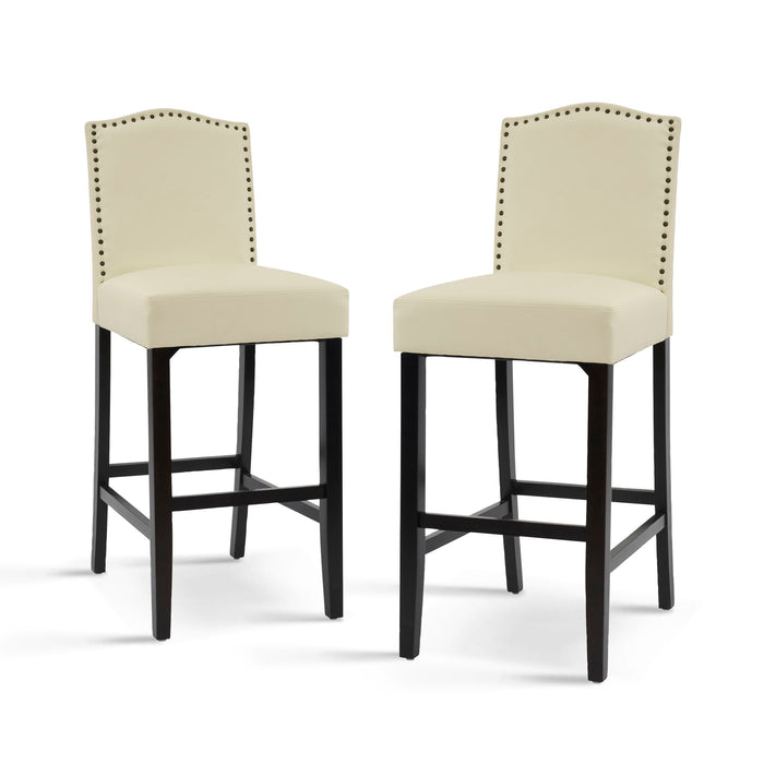 Counter Height Upholstered Bar Stools (Set of 2)