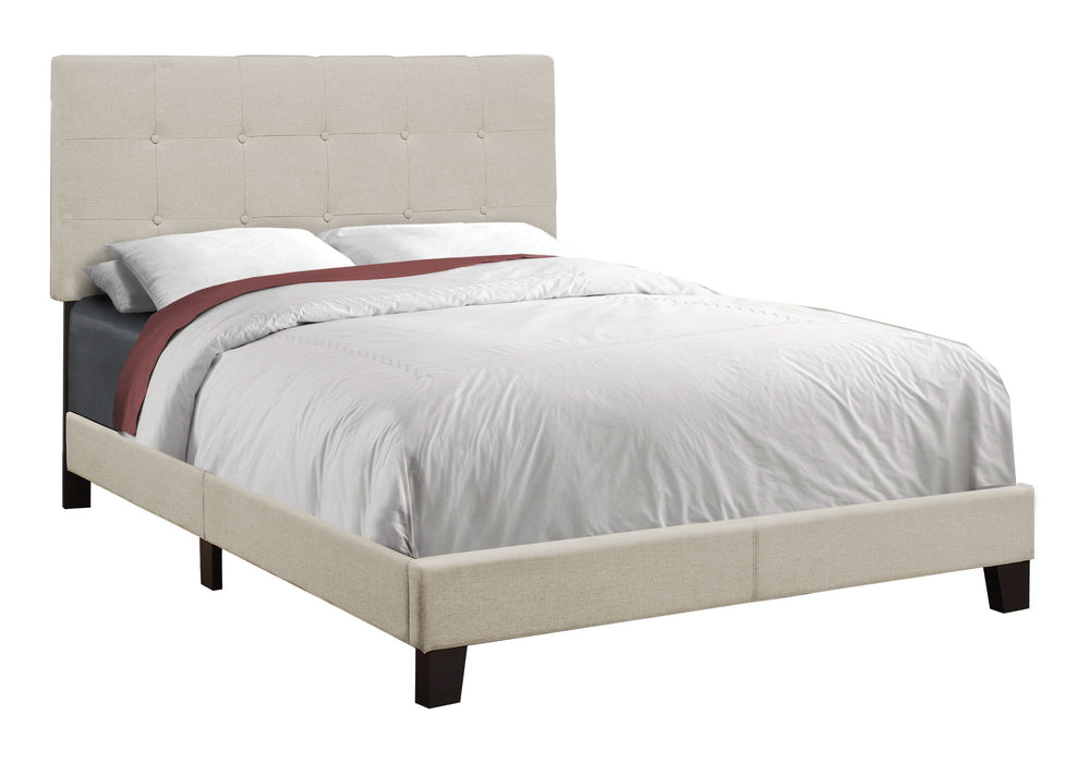 Bed, Upholstered, Frame Only, Transitional