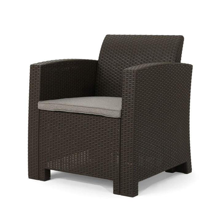 Outdoor Wicker Club Chair With Water Resistance