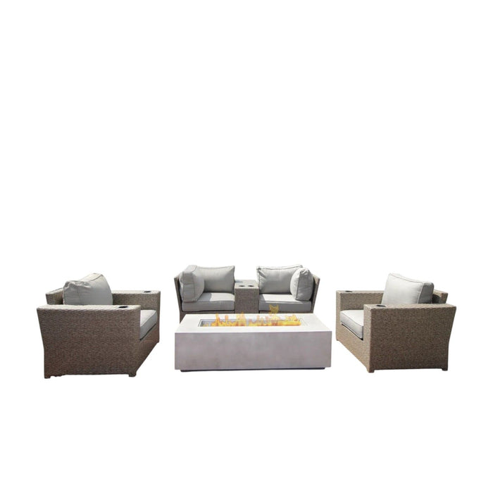 Outdoor Elegance Conversation Set With Fire Pit