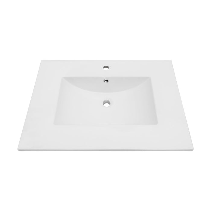Premium Rectangular Vanity Top With Single Faucet Hole And Overflow