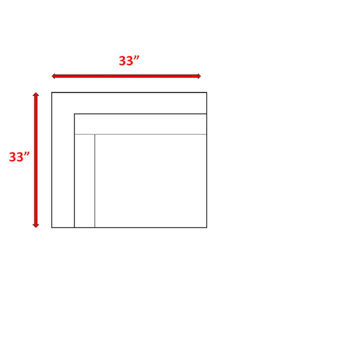 Outdoor 33" Wide Corner Wedge With Cushions - Beige / Brown