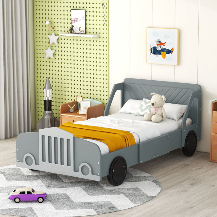 Car Shaped Platform Bed With Wheels