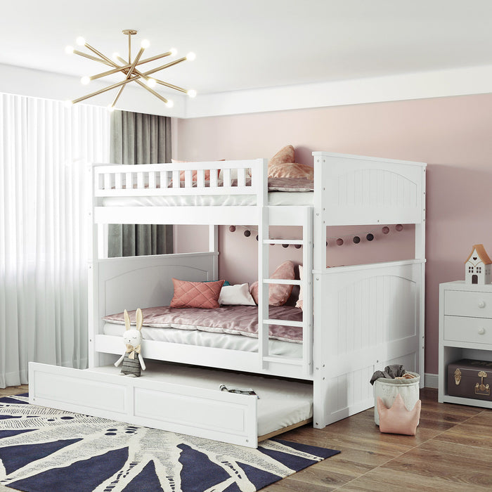 Bunk Bed With Twin Size Trundle, Guardrails