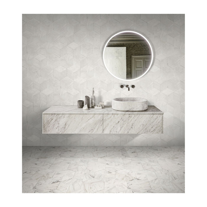 Hexagon Natural Marble Polished Tile For Wall And Floor (Set of 12)