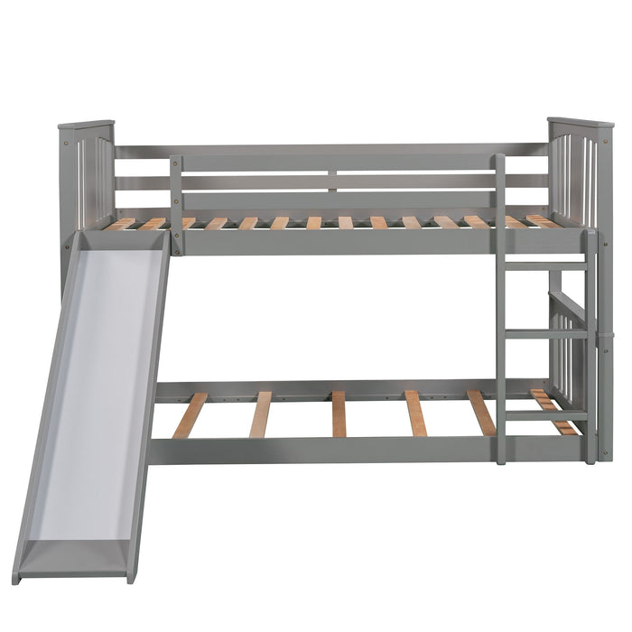 Bunk Bed With Convertible Ladder And Slide