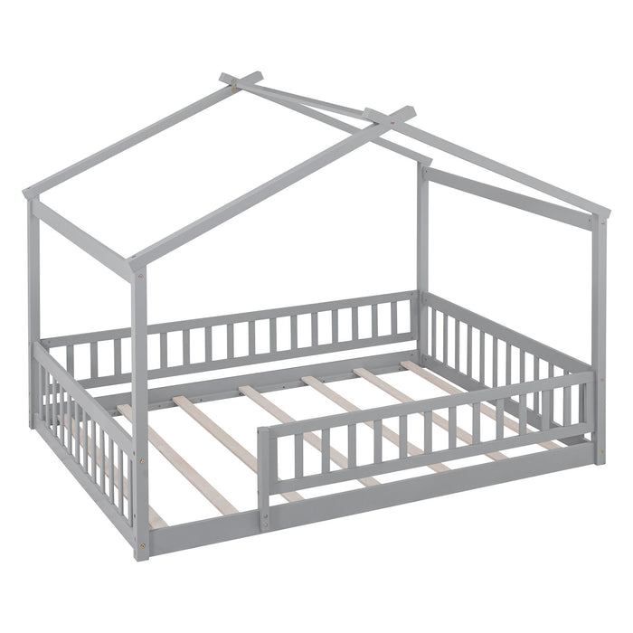Bed House Bed Frame With Fence