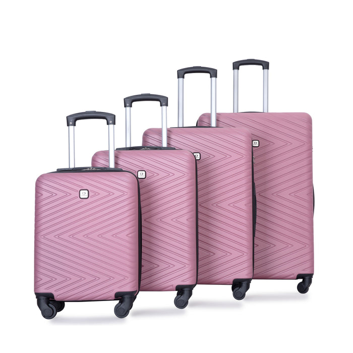 Luggage 4 Piece Lightweight Suitcase With Rotating Wheels With Tsa Lock,